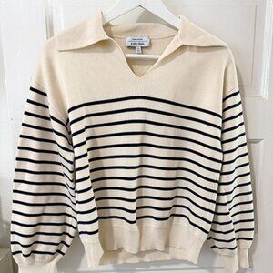 Cotton Knit Polo Sweater
